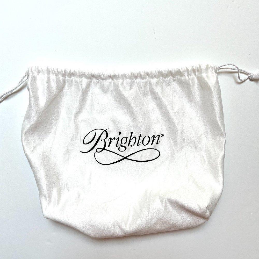BRIGHTON White Drawstring Dust Bag Purse Cover